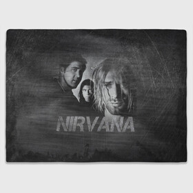 Плед 3D с принтом Нирвана в Ухте, 100% полиэстер | закругленные углы, все края обработаны. Ткань не мнется и не растягивается | kurt cobain | nirvana | rock | курт кобейн | нирвана | рок