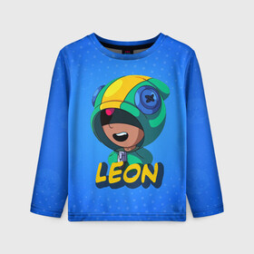 Детский лонгслив 3D с принтом BRAWL STARS LEON в Ухте, 100% полиэстер | длинные рукава, круглый вырез горловины, полуприлегающий силуэт
 | brawl stars | games | leon | бравл старс | бравл старс амбер | браул старс | игры | легендарный бравлер | леон