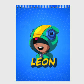Скетчбук с принтом BRAWL STARS LEON в Ухте, 100% бумага
 | 48 листов, плотность листов — 100 г/м2, плотность картонной обложки — 250 г/м2. Листы скреплены сверху удобной пружинной спиралью | brawl stars | games | leon | бравл старс | бравл старс амбер | браул старс | игры | легендарный бравлер | леон