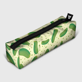Пенал 3D с принтом Огурчики в Ухте, 100% полиэстер | плотная ткань, застежка на молнии | арт | еда | лето | овощ | овощи | огурец | огурцы | огурчик | огурчики | рисунок