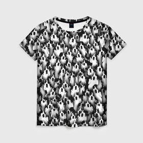 Женская футболка 3D Haunted Family Призраки: в Ухте, 100% полиэфир ( синтетическое хлопкоподобное полотно) | прямой крой, круглый вырез горловины, длина до линии бедер | hip hop | kizaru | rap | паттерн | приведение | призрак | рэп | толпа | хип хоп