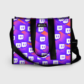 Сумка-шоппер 3D с принтом TWITCH в Ухте, 100% полиэстер | застегивается на металлическую кнопку; внутренний карман застегивается на молнию. Стенки укреплены специальным мягким материалом, чтобы защитить содержимое от несильных ударов
 | game streams | streamers | streams | twitch | twitch tv | игровой стрим. | стримеры | стримы | твитч | твич