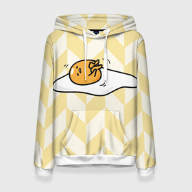 Женская толстовка 3D гудетама: в Ухте, 100% полиэстер  | двухслойный капюшон со шнурком для регулировки, мягкие манжеты на рукавах и по низу толстовки, спереди карман-кенгуру с мягким внутренним слоем. | гудетама | еда | ленивое яйцо | яичница