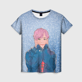 Женская футболка 3D JIMIN SPRING DAY: в Ухте, 100% полиэфир ( синтетическое хлопкоподобное полотно) | прямой крой, круглый вырез горловины, длина до линии бедер | bt21 | bts | hoseok | jhope | jimin | jin | jungkook | namjoon | rm | taehyung | v | бантан | бт21 | бтс | весна | ви | голубая | джей хоуп | джин | зима | намджун | новый год | рм | снег | снежинки | спринг дэй | тэхен | хосок | чимин | чонгук