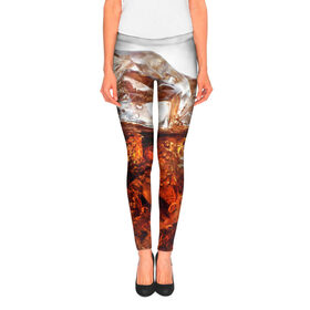 Леггинсы 3D Кола со льдом: в Ухте, 80% полиэстер, 20% эластан | Эластичный пояс, зауженные к низу, низкая посадка | cola | colla | кола | колла | напитки | пузыри