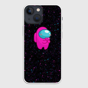 Чехол для iPhone 13 mini с принтом Among Us в Ухте,  |  | Тематика изображения на принте: 2021 | among us | impostor | space mafia | sus.puffballs united | амонг ас | глитч | е | игра | импостор | инопланетянunicorn | инопланетяне | инопланетянин | маска | надпись | новогодний амонг ас | с новым годом | самозванец