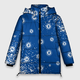 Женская зимняя куртка Oversize с принтом CHELSEA F.C. / ЧЕЛСИ в Ухте, верх — 100% полиэстер; подкладка — 100% полиэстер; утеплитель — 100% полиэстер | длина ниже бедра, силуэт Оверсайз. Есть воротник-стойка, отстегивающийся капюшон и ветрозащитная планка. 

Боковые карманы с листочкой на кнопках и внутренний карман на молнии | chelsea | club | footbal | logo | знак | клуб | логотип | логотипы | символ | символы | форма | футбол | футбольная | футбольный | челси