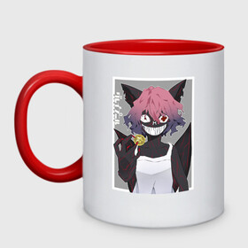 Кружка двухцветная с принтом глейпнир в Ухте, керамика | объем — 330 мл, диаметр — 80 мм. Цветная ручка и кайма сверху, в некоторых цветах — вся внутренняя часть | gleipnir | аниме | глейпнир | манага