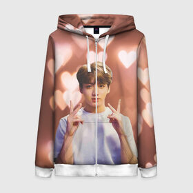 Женская толстовка 3D на молнии JUNGKOOK BTS: в Ухте, 100% полиэстер | длина до линии бедра, манжеты и пояс оформлены мягкой тканевой резинкой, двухслойный капюшон со шнурком для регулировки, спереди молния, по бокам два кармана | bt21 | bts | fake love | hoseok | jhope | jimin | jin | jungkook | namjoon | rm | taehyung | v | бантан | бт21 | бтс | ви | джей хоуп | джин | намджун | рм | сердечки | сердце | спринг дэй | тэхен | хосок | чимин | чонгук | шуга | юнги