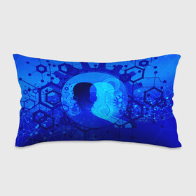 Подушка 3D антистресс с принтом Биомеханика в Ухте, наволочка — 100% полиэстер, наполнитель — вспененный полистирол | состоит из подушки и наволочки на молнии | Тематика изображения на принте: абстракция | биомеханика | механизм | молекулярность | текстуры