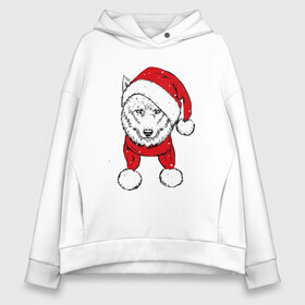 Женское худи Oversize хлопок с принтом Wolf hipster в Ухте, френч-терри — 70% хлопок, 30% полиэстер. Мягкий теплый начес внутри —100% хлопок | боковые карманы, эластичные манжеты и нижняя кромка, капюшон на магнитной кнопке | cap | eyes | hipster | muzzle | new year | nose | scarf | snow | view | winter | взгляд | глаза | зима | новый год | нос | снег | хипстер | шапка | шарф