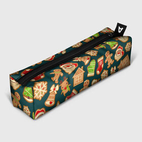 Пенал 3D с принтом Имбирный Пряник в Ухте, 100% полиэстер | плотная ткань, застежка на молнии | 