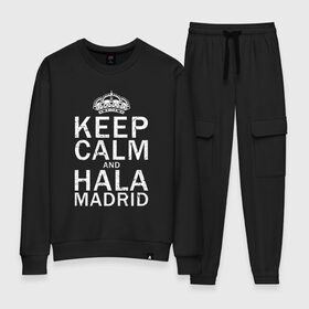 Женский костюм хлопок с принтом K.C.a. HALA MADRID в Ухте, 100% хлопок | на свитшоте круглая горловина, мягкая резинка по низу. Брюки заужены к низу, на них два вида карманов: два 