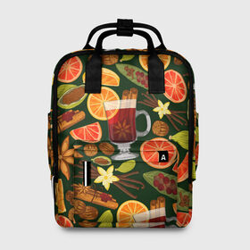 Женский рюкзак 3D с принтом Рождественский Глинтвейн в Ухте, 100% полиэстер | лямки с регулируемой длиной, сверху ручки, чтобы рюкзак нести как сумку. Основное отделение закрывается на молнию, как и внешний карман. Внутри два дополнительных кармана, один из которых закрывается на молнию. По бокам два дополнительных кармашка, куда поместится маленькая бутылочка
 | 