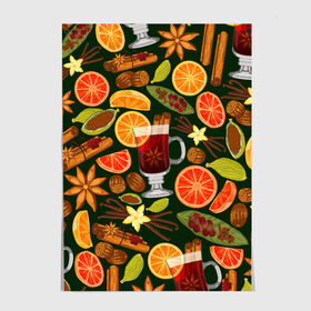 Постер с принтом Рождественский Глинтвейн в Ухте, 100% бумага
 | бумага, плотность 150 мг. Матовая, но за счет высокого коэффициента гладкости имеет небольшой блеск и дает на свету блики, но в отличии от глянцевой бумаги не покрыта лаком | 