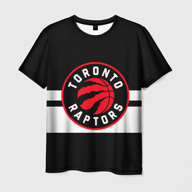 Мужская футболка 3D с принтом TORONTO RAPTORS в Ухте, 100% полиэфир | прямой крой, круглый вырез горловины, длина до линии бедер | basketball | canada | logo | nba | raptors | sport | team | toronto | usa | баскетбол | канада | логотип | мяч | нба | полосы | рэпторс | спорт | сша | торонто | черный