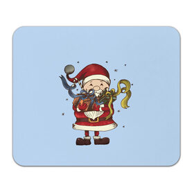 Коврик для мышки прямоугольный Дед мороз с подарками: в Ухте, натуральный каучук | размер 230 х 185 мм; запечатка лицевой стороны |