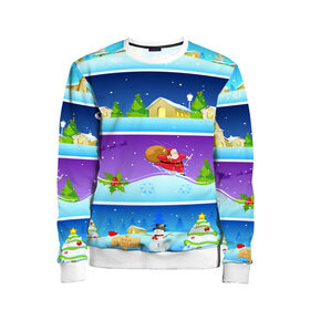 Детский свитшот 3D с принтом Санта Клаус в Ухте, 100% полиэстер | свободная посадка, прямой крой, мягкая тканевая резинка на рукавах и понизу свитшота | 