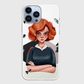 Чехол для iPhone 13 Pro Max с принтом Ход Королевы в Ухте,  |  | Тематика изображения на принте: beth harmon | chess | queens gambit | the queens gambit | аня тейлор джой | бет хармон | нетфликс | ход королевы | шахматы