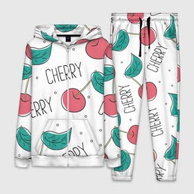 Женский костюм 3D Вишенки Cherry: в Ухте,  |  | cherry | белый | вишня | красный | лето | надпись | сад | черенок | черешня | ягода