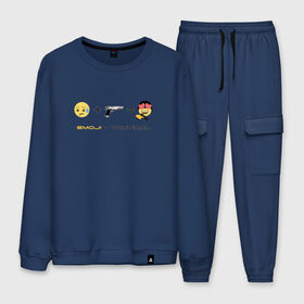 Мужской костюм хлопок emoji-tactical: в Ухте, 100% хлопок | на свитшоте круглая горловина, мягкая резинка по низу. Брюки заужены к низу, на них два вида карманов: два “обычных” по бокам и два объемных, с клапанами, расположенные ниже линии бедра. Брюки с мягкой трикотажной резинкой на поясе и по низу штанин. В поясе для дополнительного комфорта — широкие завязки | airsoft | emoji | gun | hardball | shooter | smile | tactic | tactical | оружие | смайлы | страйкбол | стрелок | тактика | хардбол | эмоджи