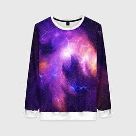 Женский свитшот 3D с принтом Космос в Ухте, 100% полиэстер с мягким внутренним слоем | круглый вырез горловины, мягкая резинка на манжетах и поясе, свободная посадка по фигуре | 