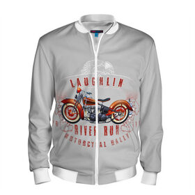 Мужской бомбер 3D с принтом motorcycle rally в Ухте, 100% полиэстер | застегивается на молнию, по бокам два кармана без застежек, по низу бомбера и на воротнике - эластичная резинка | custom motorcycle | moto | мотоцикл | скорость