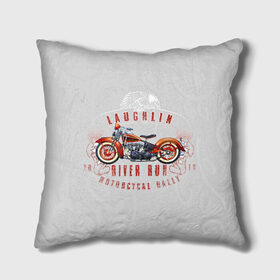 Подушка 3D с принтом motorcycle rally в Ухте, наволочка – 100% полиэстер, наполнитель – холлофайбер (легкий наполнитель, не вызывает аллергию). | состоит из подушки и наволочки. Наволочка на молнии, легко снимается для стирки | custom motorcycle | moto | мотоцикл | скорость