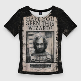 Женская футболка 3D Slim с принтом Sirius Black в Ухте,  |  | black | sirius | vdzajul | блэк | гарри | поттер | сириус