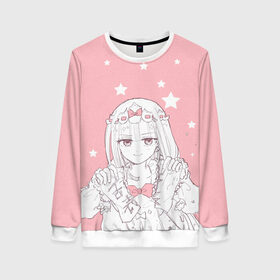 Женский свитшот 3D Сон в замке демона: в Ухте, 100% полиэстер с мягким внутренним слоем | круглый вырез горловины, мягкая резинка на манжетах и поясе, свободная посадка по фигуре | sleepy princess in the demon castle | аниме | манго | сон в замке демона