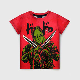 Детская футболка 3D с принтом DOROHEDORO в Ухте, 100% гипоаллергенный полиэфир | прямой крой, круглый вырез горловины, длина до линии бедер, чуть спущенное плечо, ткань немного тянется | Тематика изображения на принте: anime | caiman | dorohedoro | manga | аниме | дорохедоро | кайман | манга