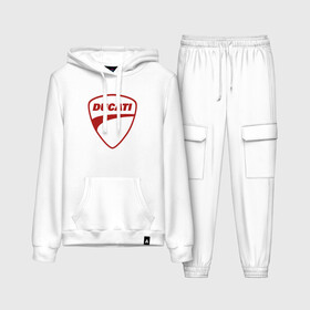 Женский костюм хлопок (с толстовкой) с принтом Ducati Logo | Дукати Лого (Z) в Ухте,  |  | audi | audi ag | corse | ducati | ducati corse | ducati motor holding | hypermotard | multistrada | panigale | scrambler | streetfighter | supersport | дукати | массимо борди | мото | фабио тальони