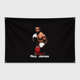 Флаг-баннер с принтом Roy Jones в Ухте, 100% полиэстер | размер 67 х 109 см, плотность ткани — 95 г/м2; по краям флага есть четыре люверса для крепления | boxer | boxing | great boxer | roy jones | roy jones lettering | roy jones print | бокс | боксер | великий боксер | надпись roy jones | принт roy jones | рой джонс