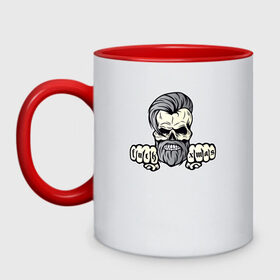 Кружка двухцветная с принтом F*ck Xmas в Ухте, керамика | объем — 330 мл, диаметр — 80 мм. Цветная ручка и кайма сверху, в некоторых цветах — вся внутренняя часть | 