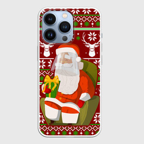 Чехол для iPhone 13 Pro с принтом Санта с защитным экраном в Ухте,  |  | deer | happy new year | new year | santa | защитный экран | корона | коронавирус | новогодний свитер | новый год | санта | санта клаус | свитер | свитер с маской | свитер с оленями
