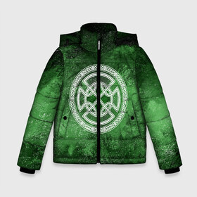 Зимняя куртка для мальчиков 3D Кельтский Узел: в Ухте, ткань верха — 100% полиэстер; подклад — 100% полиэстер, утеплитель — 100% полиэстер | длина ниже бедра, удлиненная спинка, воротник стойка и отстегивающийся капюшон. Есть боковые карманы с листочкой на кнопках, утяжки по низу изделия и внутренний карман на молнии. 
Предусмотрены светоотражающий принт на спинке, радужный светоотражающий элемент на пуллере молнии и на резинке для утяжки | знак | кельты | мифология | символ | узел | узор