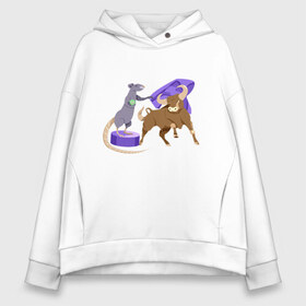 Женское худи Oversize хлопок Крыса и бык: в Ухте, френч-терри — 70% хлопок, 30% полиэстер. Мягкий теплый начес внутри —100% хлопок | боковые карманы, эластичные манжеты и нижняя кромка, капюшон на магнитной кнопке |