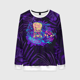 Женский свитшот 3D с принтом Хищник в Ухте, 100% полиэстер с мягким внутренним слоем | круглый вырез горловины, мягкая резинка на манжетах и поясе, свободная посадка по фигуре | predator | джунгли | инопланетянин | охотник | ростения | фильм | фильмы | хищник