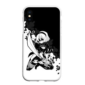 Чехол для iPhone XS Max матовый с принтом NIER AUTOMATA в Ухте, Силикон | Область печати: задняя сторона чехла, без боковых панелей | Тематика изображения на принте: 2b nier automata | actipon | anime | nier automata | rpg | yorha. | аниме | ниер автомата