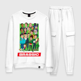 Женский костюм хлопок Brassic Art. Голяк: в Ухте, 100% хлопок | на свитшоте круглая горловина, мягкая резинка по низу. Брюки заужены к низу, на них два вида карманов: два