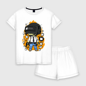 Женская пижама с шортиками хлопок PUBG: в Ухте, 100% хлопок | футболка прямого кроя, шорты свободные с широкой мягкой резинкой | pubg | pubg lite | pubg mobile | игры | пабг | пабг лайт | пабг мобайл | пабг на пк. | пубг | пубг мобайл | стрелялки