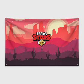 Флаг-баннер с принтом BRAWL STARS в Ухте, 100% полиэстер | размер 67 х 109 см, плотность ткани — 95 г/м2; по краям флага есть четыре люверса для крепления | brawl stars | crow | leon | mobile game | stars | бравл старс | ворон | леон | мобильные игры