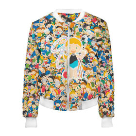 Женский бомбер 3D с принтом Гимнастка Художественная в Ухте, 100% полиэстер | застегивается на молнию, по бокам два кармана без застежек, мягкие манжеты, по низу бомбера и на воротнике — эластичная резинка | 