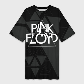 Платье-футболка 3D с принтом Pink Floyd в Ухте,  |  | dark side of the moon | floyd | music | pink | pink floid | pink floyd | rock | rocker | rocknroll | the wall | музыка | пинк | пинк флоид | пинк флойд | рок | рок н ролл | рокер | флойд