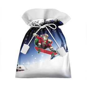 Подарочный 3D мешок с принтом BAD SANTA в Ухте, 100% полиэстер | Размер: 29*39 см | 