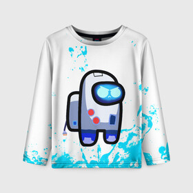 Детский лонгслив 3D с принтом among us в Ухте, 100% полиэстер | длинные рукава, круглый вырез горловины, полуприлегающий силуэт
 | among us | games | impostor | there is impostor among us | амонг ас | амонг ус | игры | мем | предатель | самозванец | среди нас