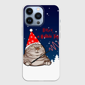 Чехол для iPhone 13 Pro с принтом Вжух и Новый Год в Ухте,  |  | Тематика изображения на принте: 2021 | 21 | 2k21 | 2к21 | cat | cats | chrystmas | happy | marry | new | santa | snow | winter | xmas | year | вжух | волшебство | год | годом | елка | елки | кот | лес | мем | мороз | настроение | новогоднее | новогоднему | новый | новым | по