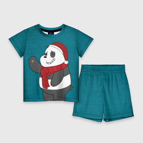 Детский костюм с шортами 3D с принтом Panda в Ухте,  |  | cartoon network | panda | vdkimel | we bare bears | вся правда о медведях | панда