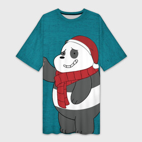 Платье-футболка 3D с принтом Panda в Ухте,  |  | cartoon network | panda | vdkimel | we bare bears | вся правда о медведях | панда