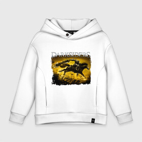 Детское худи Oversize хлопок с принтом Darksiders (Z) в Ухте, френч-терри — 70% хлопок, 30% полиэстер. Мягкий теплый начес внутри —100% хлопок | боковые карманы, эластичные манжеты и нижняя кромка, капюшон на магнитной кнопке | azrael | darksiders | darksiders 2 | darksiders 3 | griever | silitha | tiamat | ulthane | vulgrim | wrath of war | всадник апокалипсиса | гнев войны | обугленный совет | руина | ультэйн | чёрный молот